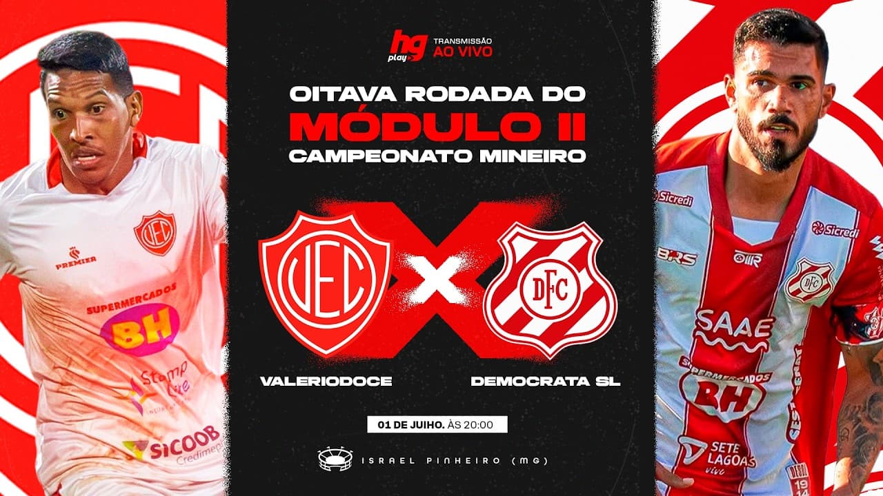 VALÉRIODOCE X DEMOCRATA SL AO VIVO - Campeonato Mineiro Módulo II na HGPLAY com imagens.
