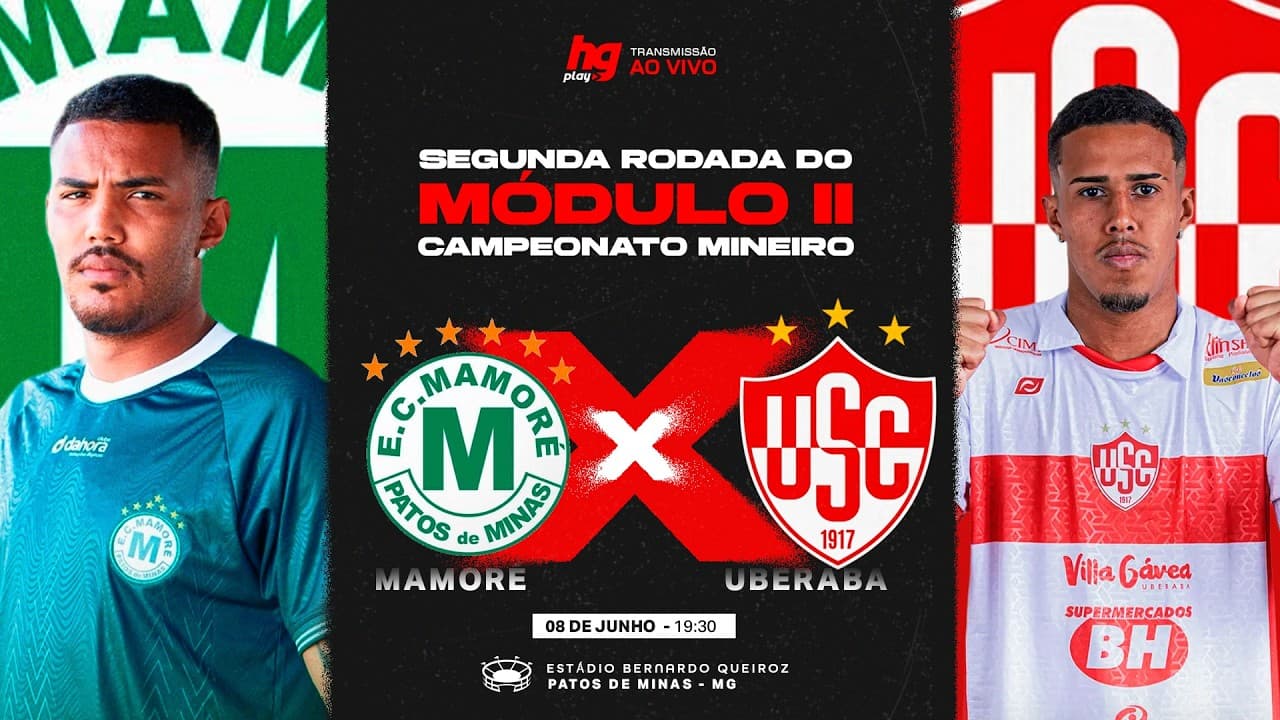 MAMORÉ X UBERABA - Campeonato Mineiro - Módulo II na HGPLAY com imagens.