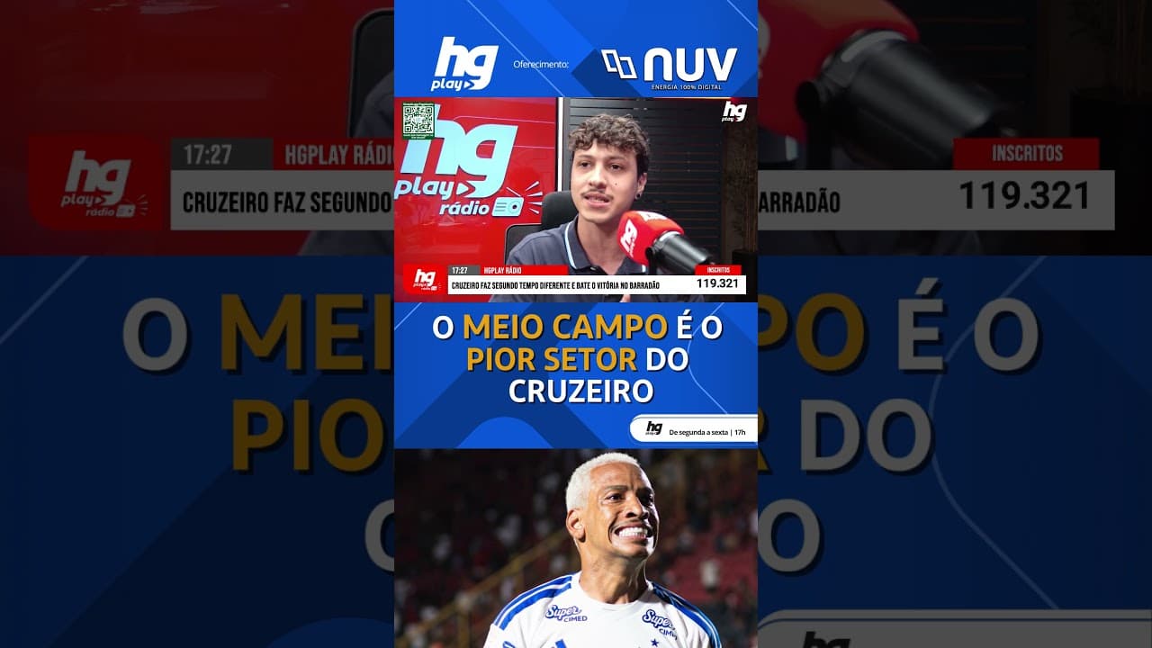 "O setor mais problemático do Cruzeiro é o meio campo" + HGPLAY Rádio