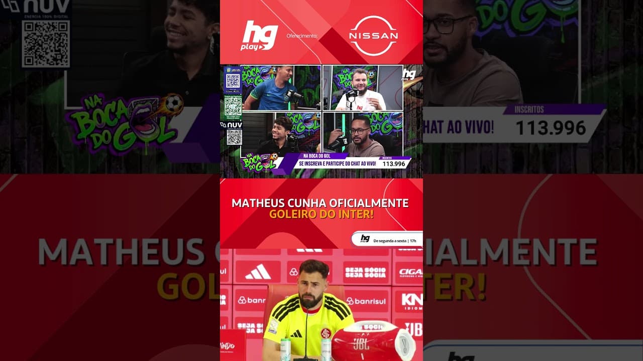 MATHEUS CUNHA É OFICIALMENTE APRESENTADO COMO NOVO GOLEIRO DO INTERNACIONAL!