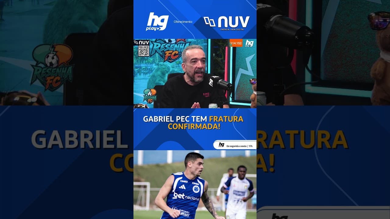 GABRIEL PEC TEM FRATURA CONFIRMADA E DESFALCA O CRUZEIRO POR TEMPO INDETERMINADO!