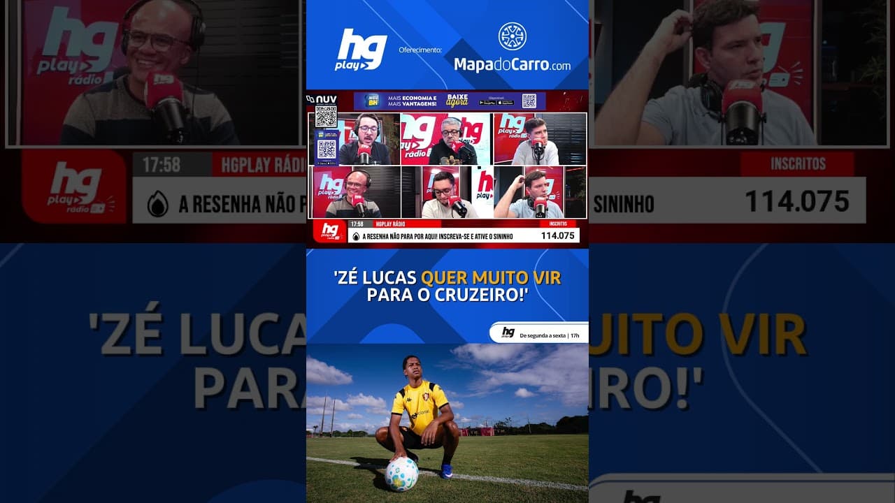 HG TRAZ NOVIDADE SOBRE A NEGOCIAÇÃO DO CRUZEIRO COM ZÉ LUCAS, VOLANTE PRODÍGIO DO SPORT!