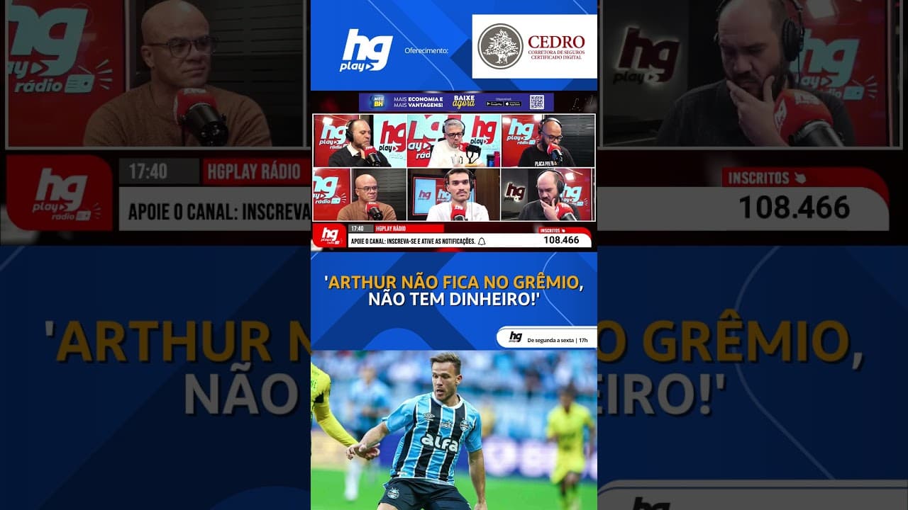 VEJA O ÁUDIO DE ALEX BAGÉ, SETORISTA DO GRÊMIO, SOBRE A SITUAÇÃO DE ARTHUR E INTERESSE DO CRUZEIRO!