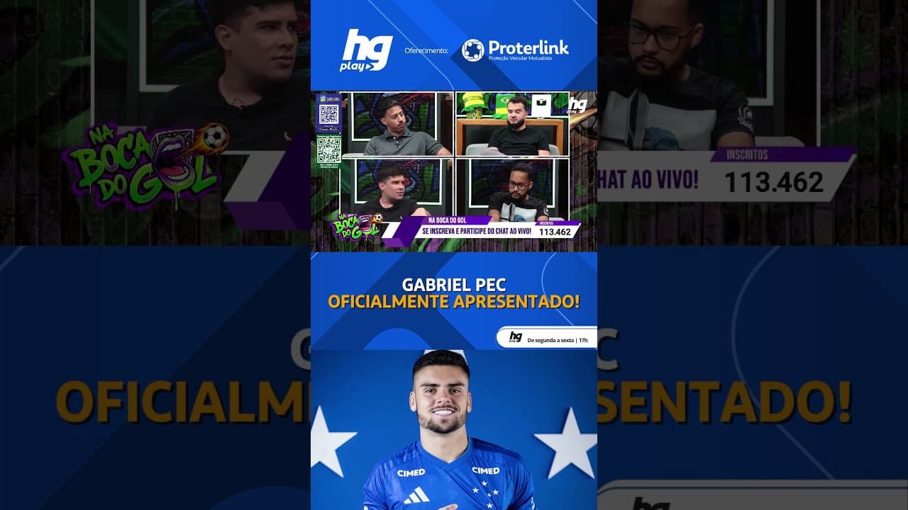GABRIEL PEC APRESENTADO NO CRUZEIRO: TITULAR ABSOLUTO OU PRECISA BUSCAR SEU ESPAÇO?
