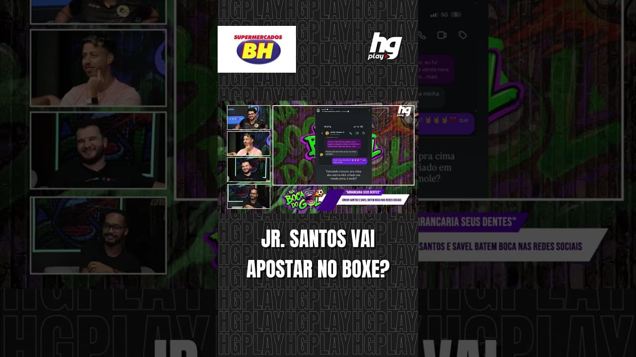 JR. SANTOS VAI LUTAR BOXE CONTRA UM TORCEDOR DO ATLÉTICO? COMENTARISTAS DEBATEM!