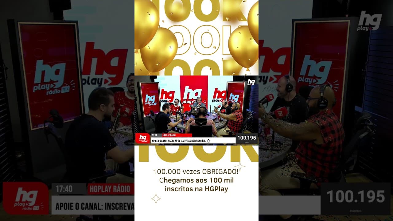 VEJA O MOMENTO EXATO EM QUE A HGPLAY CHEGOU A MARCA DE 100 MIL INSCRITOS NO YOUTUBE!