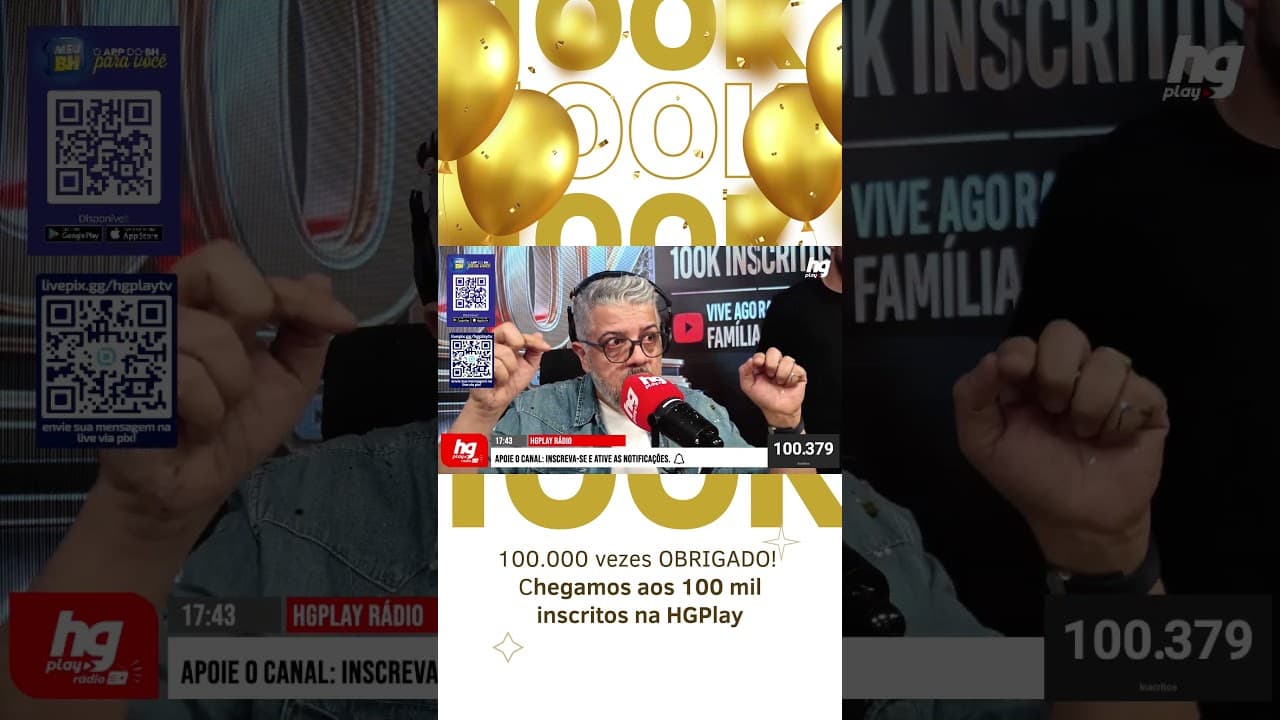 SOMOS 100K DE INSCRITOS NA HGPLAY! MUITO OBRIGADO!