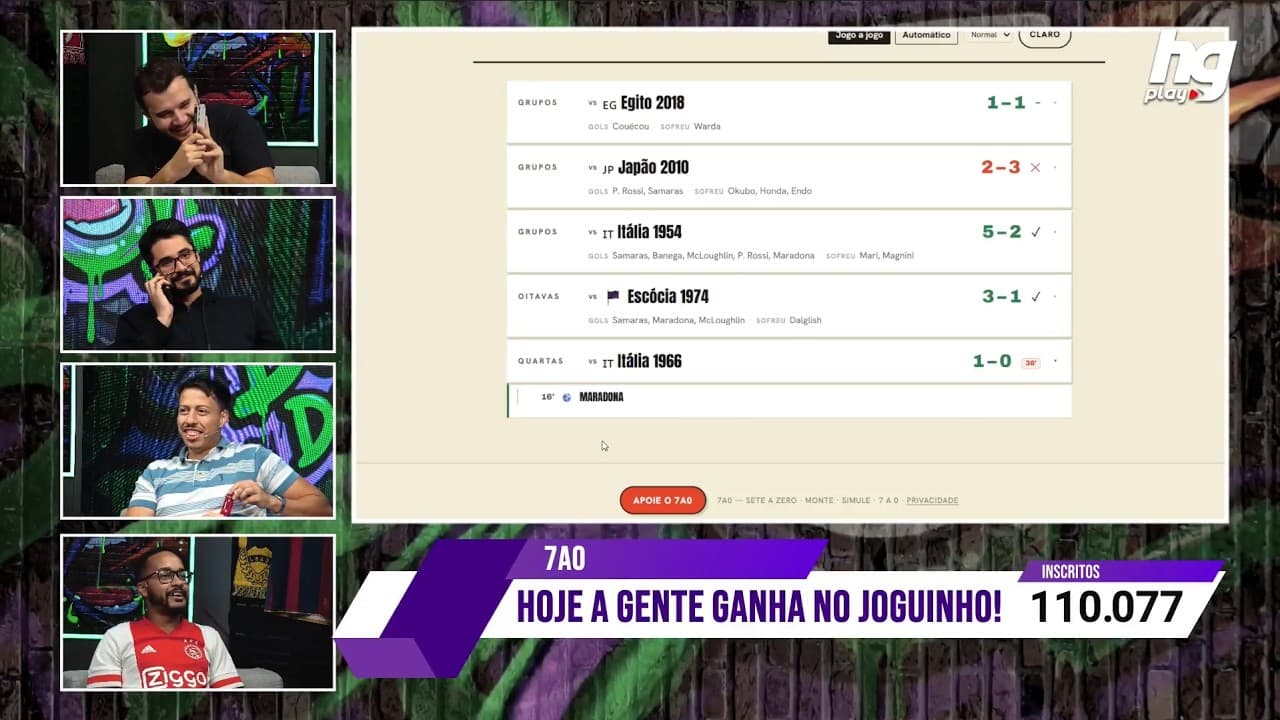 LIGOU PARA A EX AO VIVO NO JOGO DO 7X0