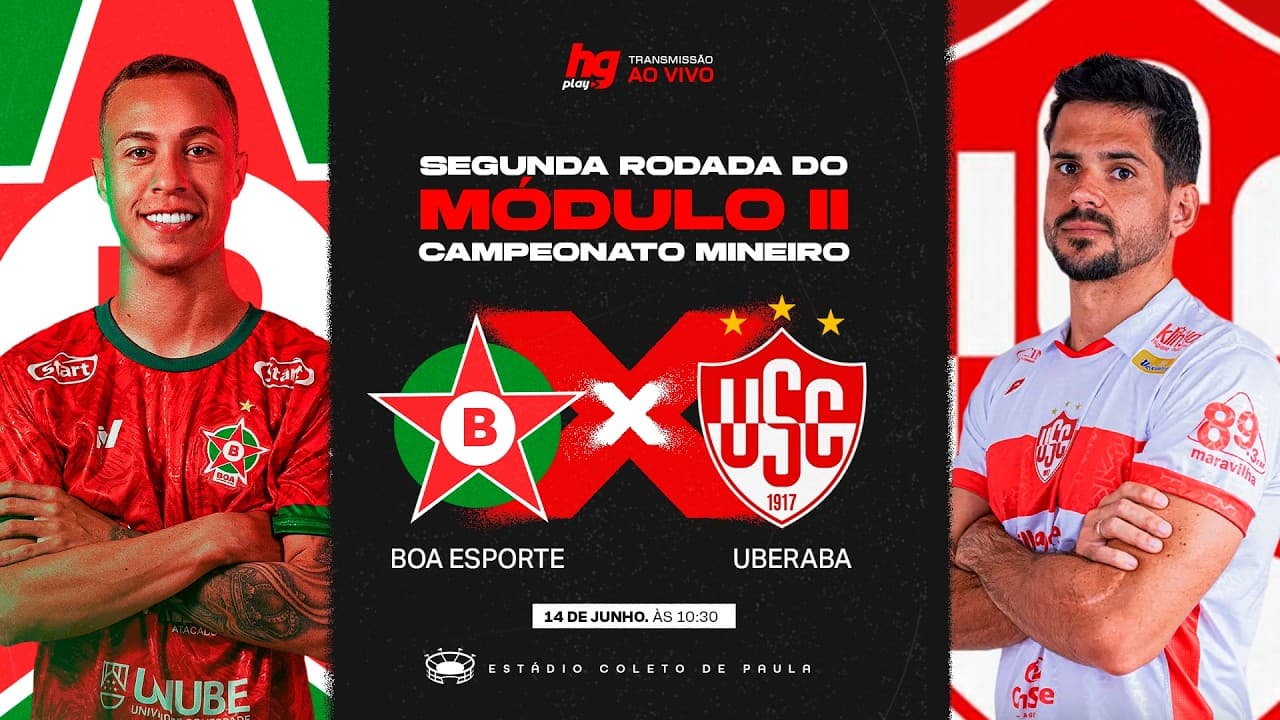 BOA ESPORTE X UBERABA - Campeonato Mineiro - Módulo II na HGPLAY com imagens.