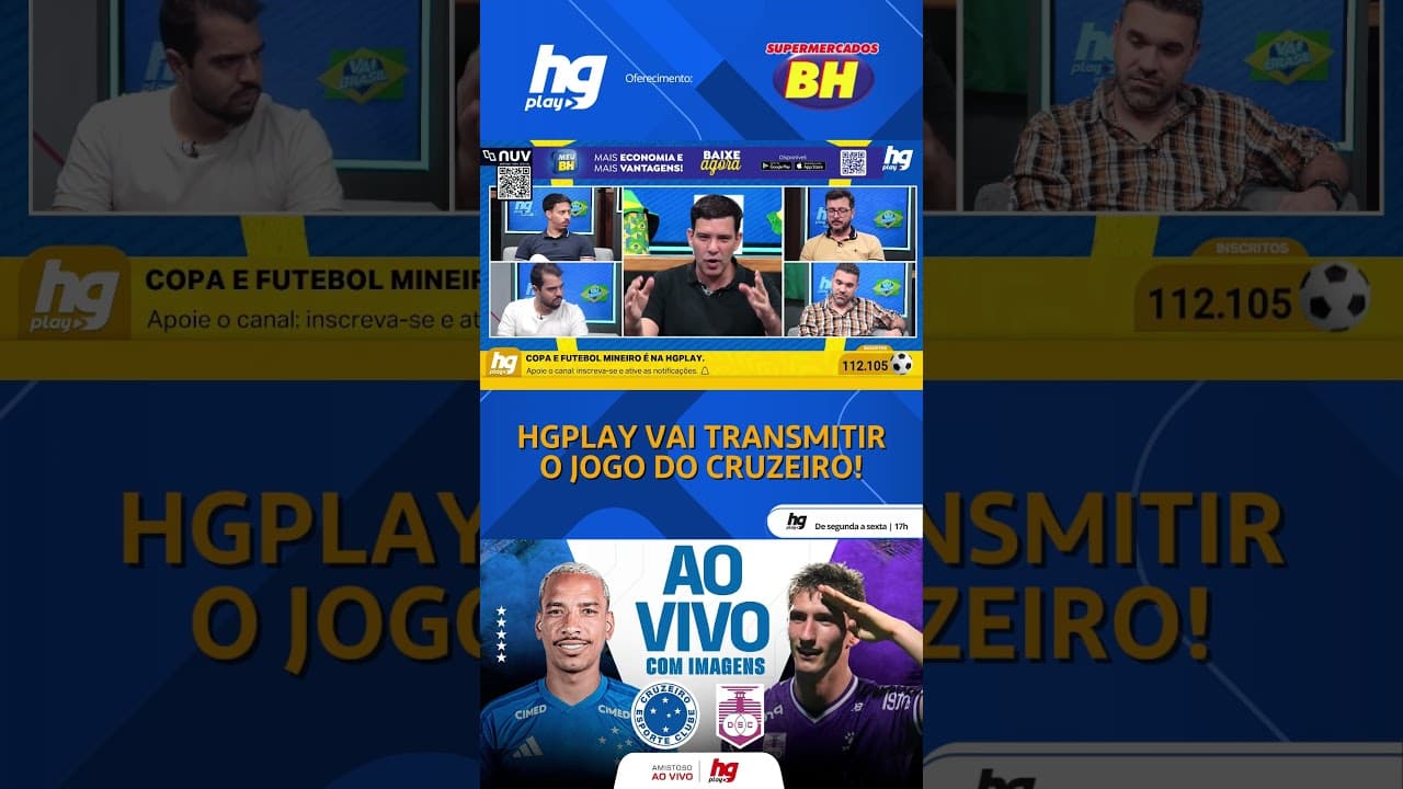 MAIS UM MARCO NA HGPLAY: TRASMITIREMOS CRUZEIRO X DEFENSOR COM IMAGENS!