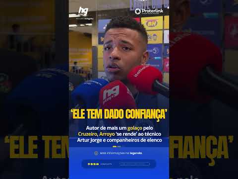 Arroyo dedica gol no clássico pelo Cruzeiro aos companheiros de equipe e ao técnico Artur Jorge