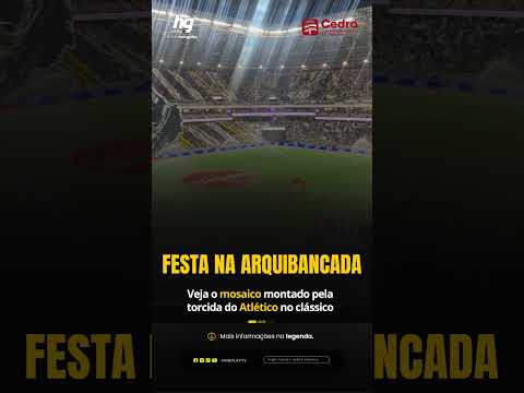 O mosaico da torcida do Galo para o clássico contra o Cruzeiro, pela Copa do Brasil, na Arena MRV