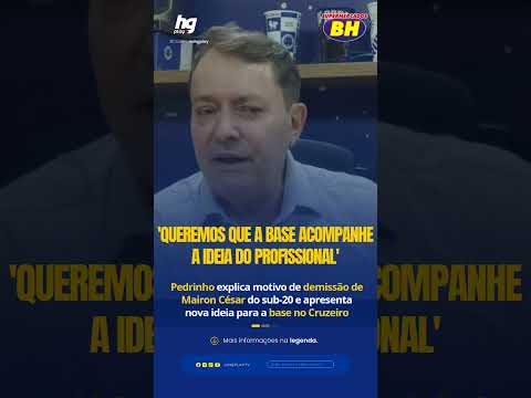 "Base acompanha o profissional": Pedrinho explica motivo de saída do técnico do sub-20 no Cruzeiro